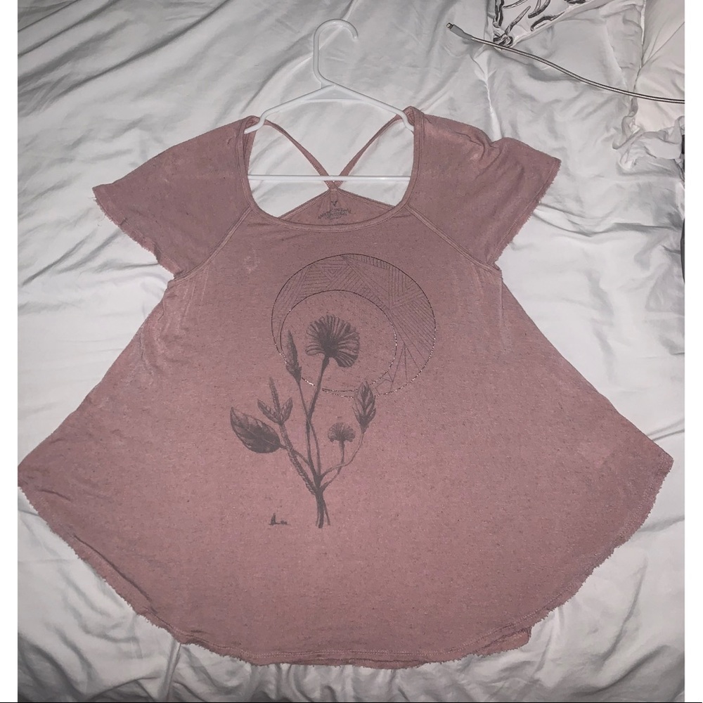 american eagle outfitters pink shirt